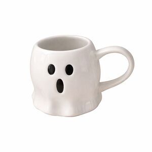 Williams Sonoma Ghost Mug 19oz Halloween Stoneware Spooky Face NWT Coffee Cup